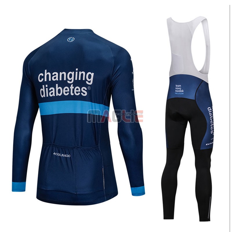 Maglia Novo Nordisk Manica Lunga 2018 Blu - Clicca l'immagine per chiudere